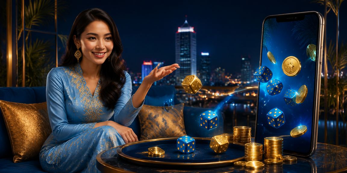 Pemain permainan dadu berbaju kurung di Seremban menikmati hiburan dalam talian bersama keluarga